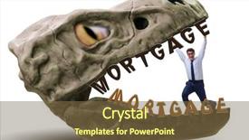  Presentation with loan - Beautiful presentation theme featuring jaws of debt and loan backdrop and a tawny brown colored foreground