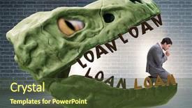  Presentation with sme banking loan - Presentation having jaws of debt and loan background and a tawny brown colored foreground