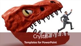  Presentation with online loan - Cool new presentation theme with jaws of debt and loan backdrop and a tawny brown colored foreground