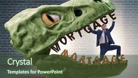  Presentation with sme banking loan - Beautiful presentation theme featuring jaws of debt and loan backdrop and a tawny brown colored foreground