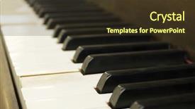  Presentation with jazz age - Presentation theme with jazz age - keys of an old piano background and a tawny brown colored foreground