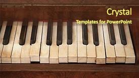 Presentation with jazz age - PPT layouts enhanced with jazz age - old piano with faded keys background and a tawny brown colored foreground