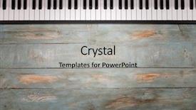  Presentation with jazz age - Presentation consisting of jazz age - piano keyboard in wooden background background and a light gray colored foreground