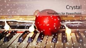  Presentation with jazz age - Cool new presentation theme with jazz age - piano keys decorated with decoration backdrop and a coral colored foreground
