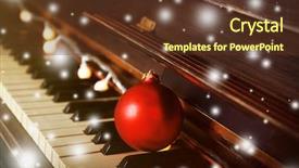  Presentation with jazz age - Theme featuring jazz age - piano keys decorated with decoration background and a tawny brown colored foreground