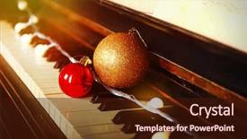  Presentation with piano - Audience pleasing presentation theme consisting of jazz age - piano keys decorated with decorative backdrop and a wine colored foreground