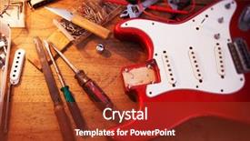  Presentation with jazz age - Presentation design with jazz age - red electric guitar body background and a tawny brown colored foreground