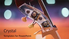  Presentation with jazz - Cool new presentation design with jazz band - close-up detail of double bass backdrop and a coral colored foreground