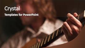  Presentation with young children playing multicultural - Cool new slides with jazz band - young musician plays his acoustic backdrop and a tawny brown colored foreground