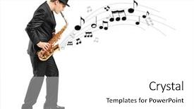  Presentation with jazz music - Cool new PPT theme with jazz music - full length portrait backdrop and a white colored foreground
