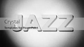  Presentation with white letters - Presentation theme featuring jazz-word-by-white-moulded background and a  colored foreground