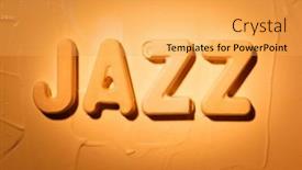  Presentation with jazz - Presentation enhanced with jazz-word-moulded-letters background and a  colored foreground