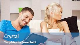  Presentation with bright - Slide deck consisting of jealousy - bright picture of couple background and a teal colored foreground