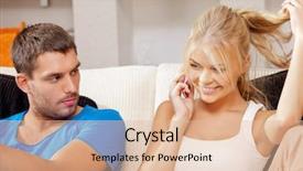  Presentation with teal design no picture - PPT layouts featuring jealousy - bright picture of couple background and a lemonade colored foreground