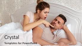  Presentation with bed - Colorful theme enhanced with jealousy - lovely couple lying together backdrop and a coral colored foreground