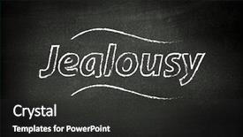  Presentation with blackboard - Presentation theme with jealousy written on blackboard background and a dark gray colored foreground