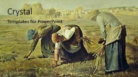  Presentation with reproduction - Cool new presentation with jean-francois mille gleaners reproduction backdrop and a mint green colored foreground