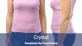  Presentation with body fat - Beautiful presentation featuring fitness jeans - fat and slim woman's body backdrop and a ocean colored foreground