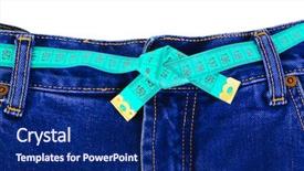  Presentation with tape - Presentation theme featuring medical helt - jeans and measuring tape background and a navy blue colored foreground