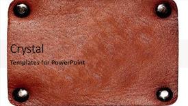  Presentation with brown leather - Presentation theme having jeans background - brown leather label background and a red colored foreground