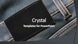  Presentation with jeans - PPT theme consisting of jeans with blank black label background and a dark gray colored foreground