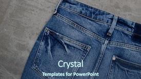  Presentation with jeans blue denim texture - Slides consisting of jeans blue jeans with pocket background and a ocean colored foreground