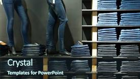  Presentation with jeans - Presentation theme enhanced with jeans display in the fashion background and a tawny brown colored foreground
