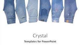  Presentation with hang - Cool new presentation design with jeans hang with copy space on bottom edge backdrop and a white colored foreground