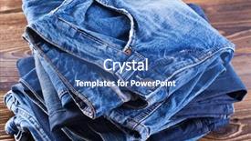  Presentation with wood board - PPT theme having jeans on the wood board background and a ocean colored foreground