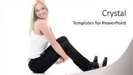  Presentation with sexy - Amazing presentation theme having jeans sitting on a floor backdrop and a white colored foreground