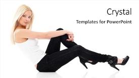  Presentation with sexy - Amazing PPT theme having jeans sitting on a floor backdrop and a  colored foreground