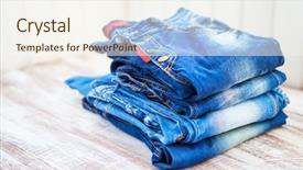  Presentation with stacked rocks - Presentation with jeans stacked on a wooden background and a cream colored foreground