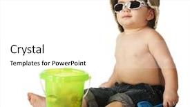  Presentation with sea shells - Colorful slides enhanced with jeans surrounded by sea shell backdrop and a white colored foreground