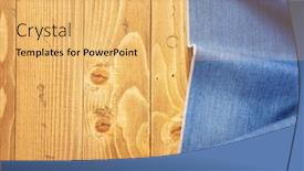  Presentation with jeans - PPT theme having jeans-texture-on-old-wooden background and a yellow colored foreground