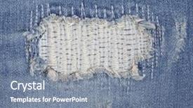  Presentation with texture jeans texture denim - Beautiful PPT theme featuring jeans torn denim texture backdrop and a seafoam green colored foreground