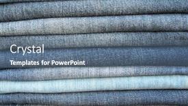  Presentation with trousers - Cool new slides with jeans-trousers-pile backdrop and a ocean colored foreground