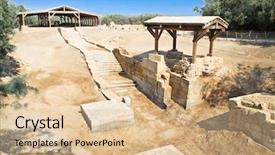  Presentation with baptized - Colorful slide deck enhanced with the baptism of jesus backdrop and a lemonade colored foreground