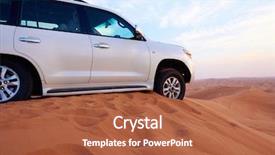  Presentation with jeep car - Beautiful PPT layouts featuring jeep car - desert safari backdrop and a red colored foreground