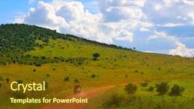  Presentation with jeep car - Presentation theme enhanced with jeep car - safari africa kenya masai mara background and a tawny brown colored foreground