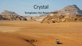  Presentation with jeep car - Colorful theme enhanced with jeep car in rocky desert backdrop and a light blue colored foreground