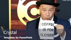  Presentation with comedy - Slide set enhanced with jeff-ross-at-the-comedy background and a tawny brown colored foreground