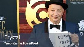  Presentation with comedy - Amazing presentation design having jeff-ross-at-the-comedy backdrop and a ocean colored foreground