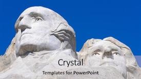  Presentation with thomas jefferson - Slide deck enhanced with jefferson faces on mount rushmore background and a  colored foreground