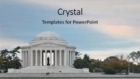  Presentation with united states - Presentation design having jefferson memorial - washington dc united background and a  colored foreground