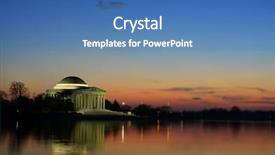  Presentation with sunset water seagull - Colorful presentation enhanced with jefferson memorial builing at sunset backdrop and a teal colored foreground