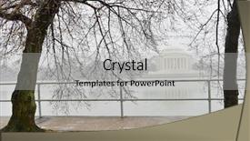  Presentation with memorial day - Cool new PPT layouts with jefferson memorial in a rain backdrop and a light gray colored foreground