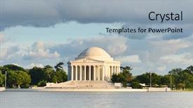  Presentation with united states - PPT layouts with jefferson memorial with a dramatic background and a  colored foreground