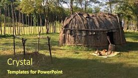  Presentation with park - Audience pleasing theme consisting of jefferson-patterson-park backdrop and a tawny brown colored foreground