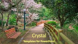  Presentation with trail - Colorful PPT theme enhanced with jeju island south korea backdrop and a tawny brown colored foreground