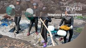  Presentation with folk dance - Cool new theme with jeju-south-korea-mar-27 backdrop and a gray colored foreground